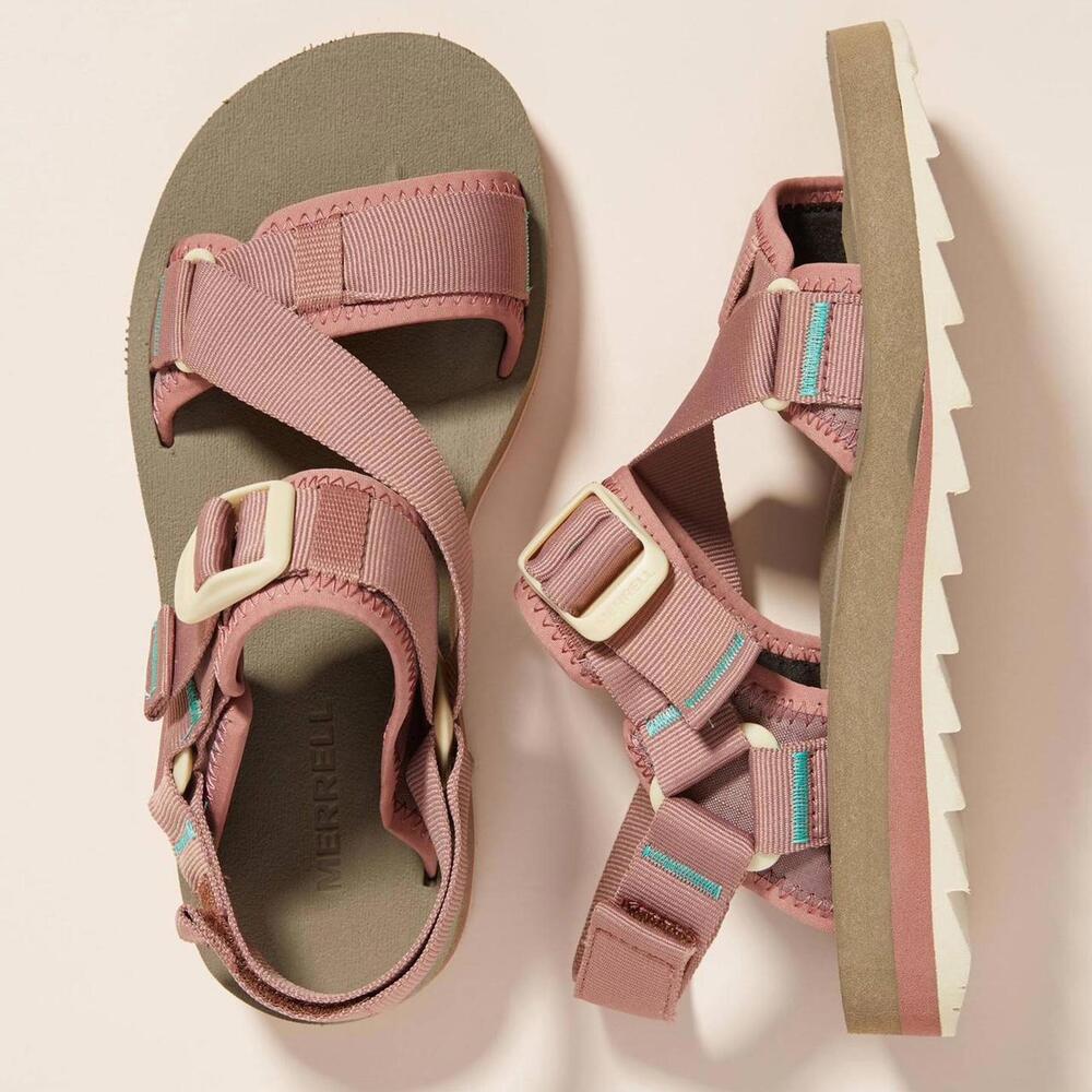 *Hard-To-Find* Merrell Women's Pink Strap Sandals with Tan Sole